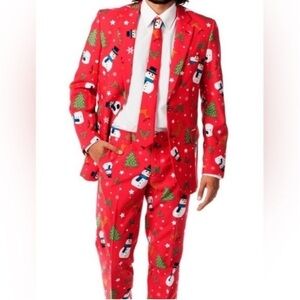 NEW! Men's OppoSuits Holiday Novelty Suit Blazer & Pants Size 40